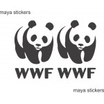 WWF panda logo for cars, bikes and laptop  ( Pair of 2 )